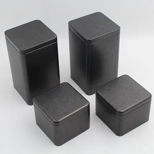 SOURCE Factory square retro tinplate can multi-size tea iron box tea gift metal can factory in stock wholesale