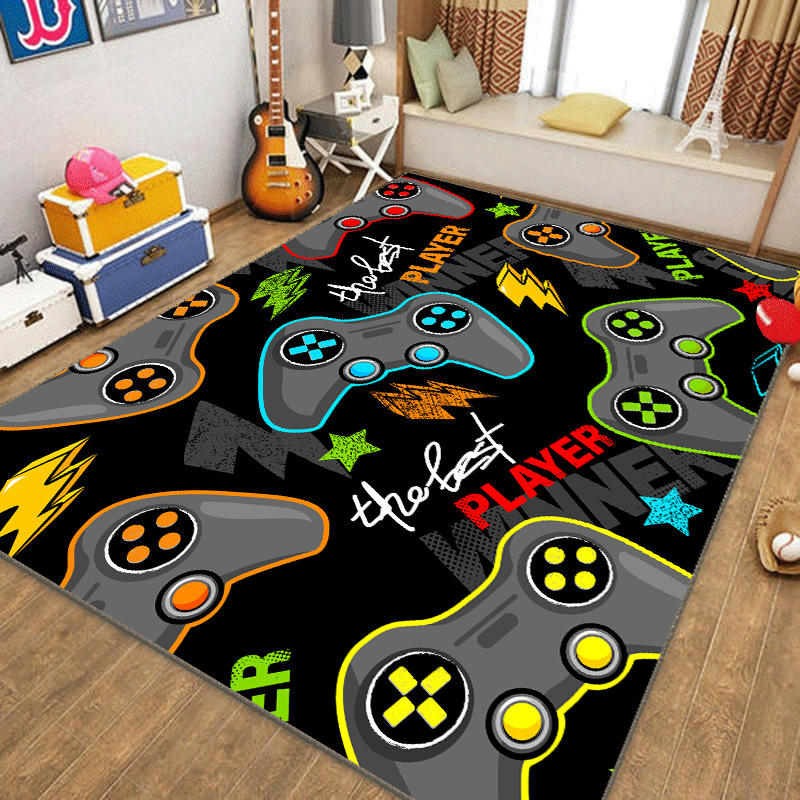 Transfronterizo de dibujos animados cyberpunk alfombra videojuego dormitorio alfombra sala de juego Sala creativa e-sports alfombra de piso