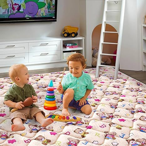 Comercio exterior transfronterizo engrosamiento integrado gran juego de actividad para bebés alfombrilla para gatear colchón de siesta para niños estilo caliente de Amazon