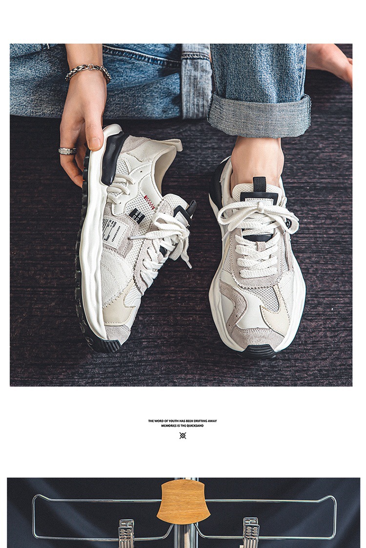 men's 2026 New Spring Breathable Niche "dissolved" Dad Shoes, Youth Sports Mesh "Forrest Gump" Trendy Shoes_vogvips.com