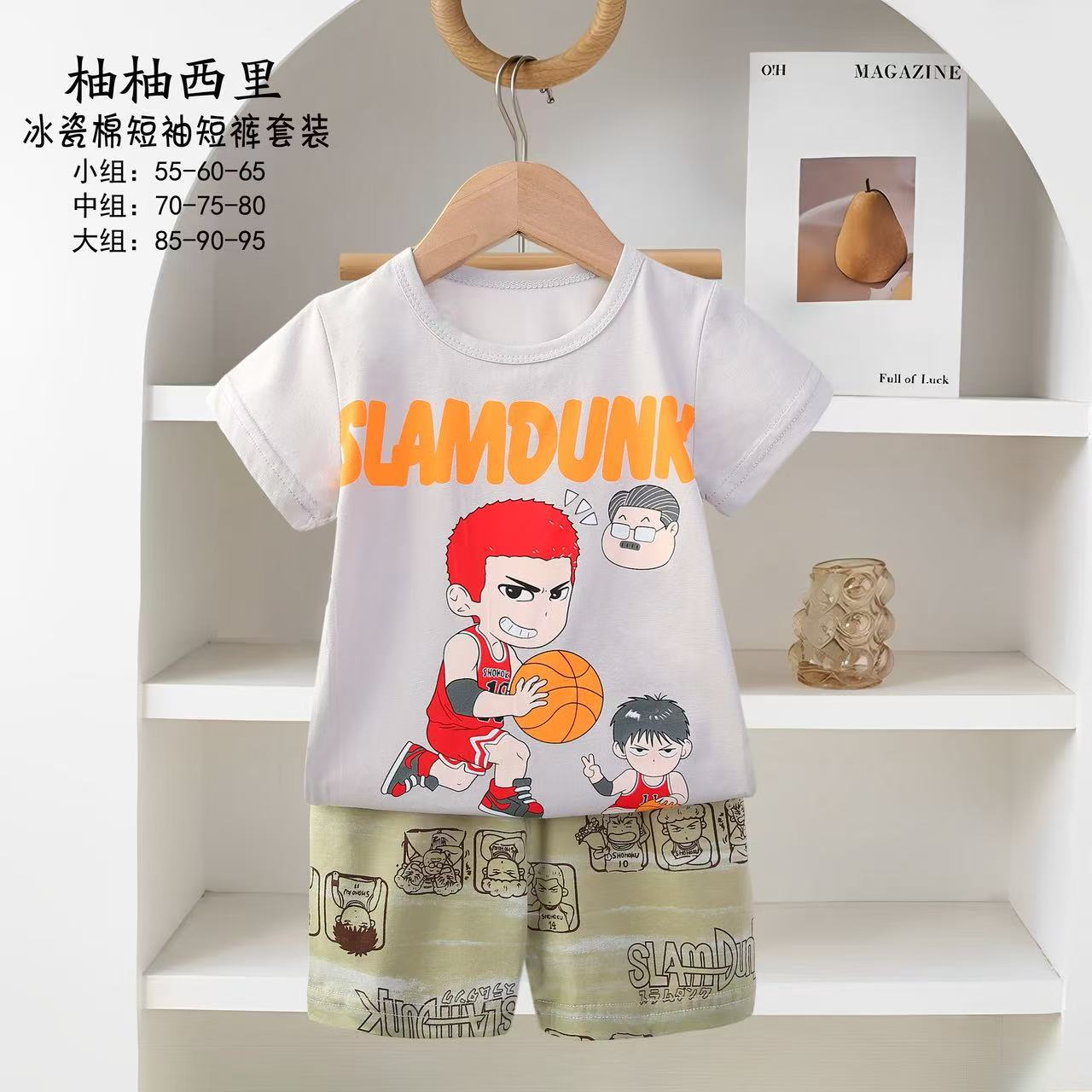 Pijamas para niños nuevos pijamas de dibujos animados para niños verano coreano de manga corta pantalones cortos set de ropa para el hogar