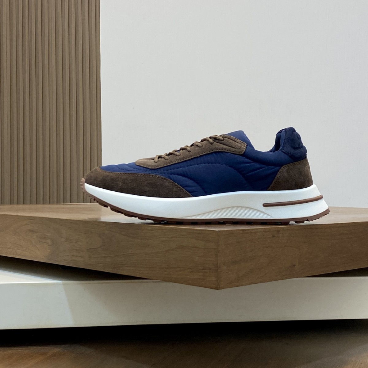 New Cowhide Stitching Contrasting Color Casual Sports Shoes Low-Top Lace-Up Multi-Color Matching Fashion Breathable Versatile Jogging Shoes