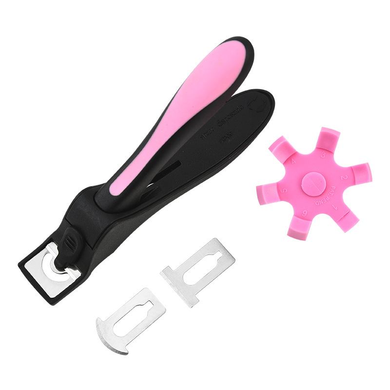 Fábrica de manicuras tijeras cuchillas reemplazables cortadoras de uñas francesas cortar herramientas de manicuras redondas U-tijeras mayoristas