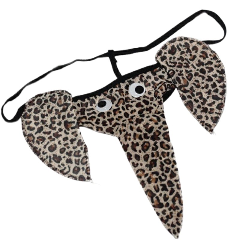 Wholesale men's sexy leopard sexy thong funny elephant underwear a generation of hair