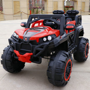 Children's electric car four-wheel one-piece delivery swing car can sit adult children off-road vehicle wholesale double drive remote control