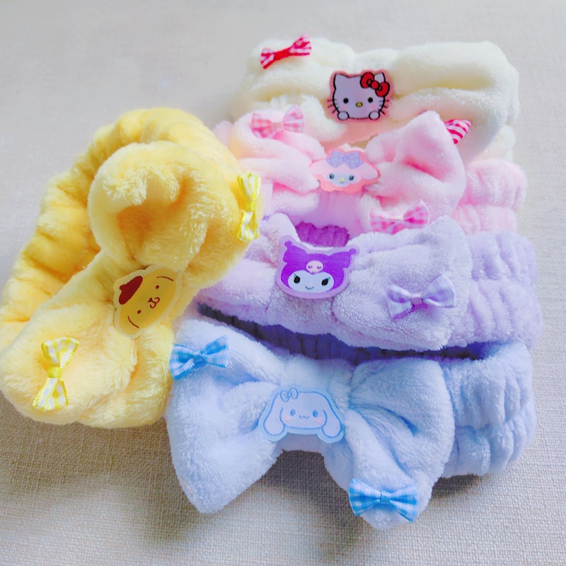 Inswind nuevo bordado dibujos animados lavado facial correa de pelo Sanliou Yugui perros niñas aplicar máscara de pelo correa de pelo