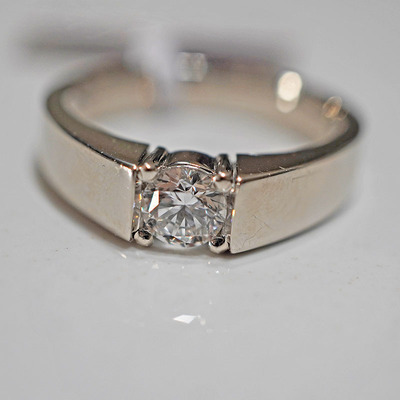 PT950鉑金培育鑽石戒指男士大氣簡約小衆結婚求婚訂婚