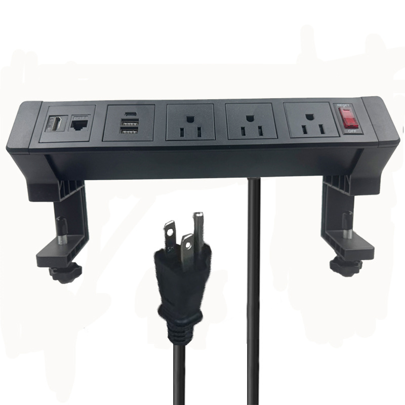 Módulo multifuncional enchufe intercambiable enchufe de carga USB oculto de elevación de escritorio con varios modos de instalación