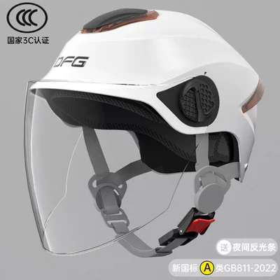 Use, Half Helmet for Men, Motosiklet dəbilqələri - one-size-fits-all-3c-high-quality-white-hd-long-mirror