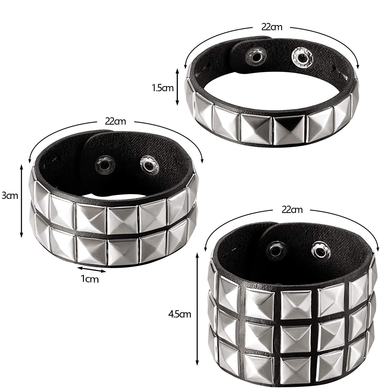 Pu Chain Material Casual Simple Style Streetwear Geometric Pu Leather Men's Bangle Men Cord & Leather Bracelets