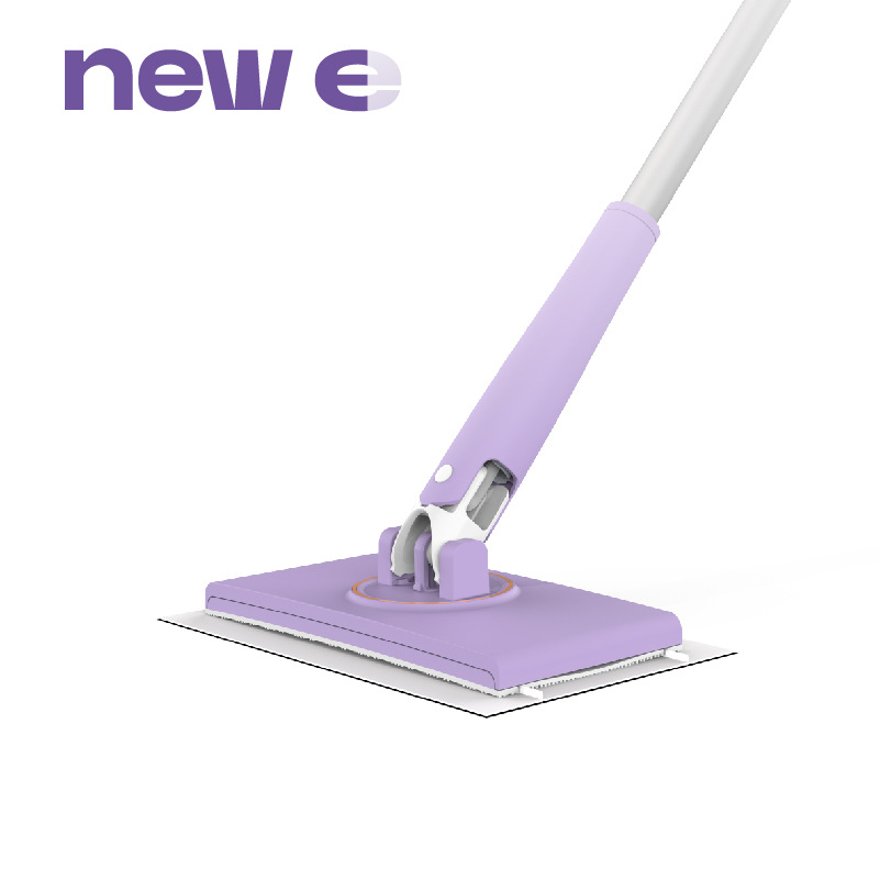 【专属链接】粉白色小号新款自动夹抹布干湿两用免手洗洗脸巾拖把