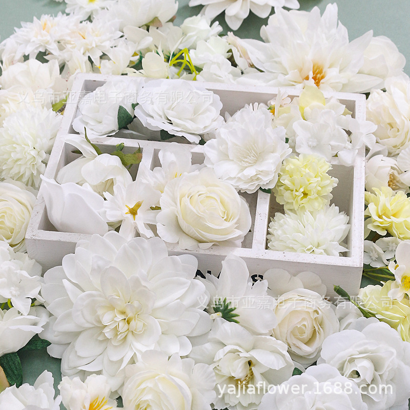 Artificial Flowers in White Tones, Fake Flower Scene Arrangement, Hairpin Flower Headpiece, Bachelor's Hat Wreath, Wedding Flowers, High-End and Realistic
