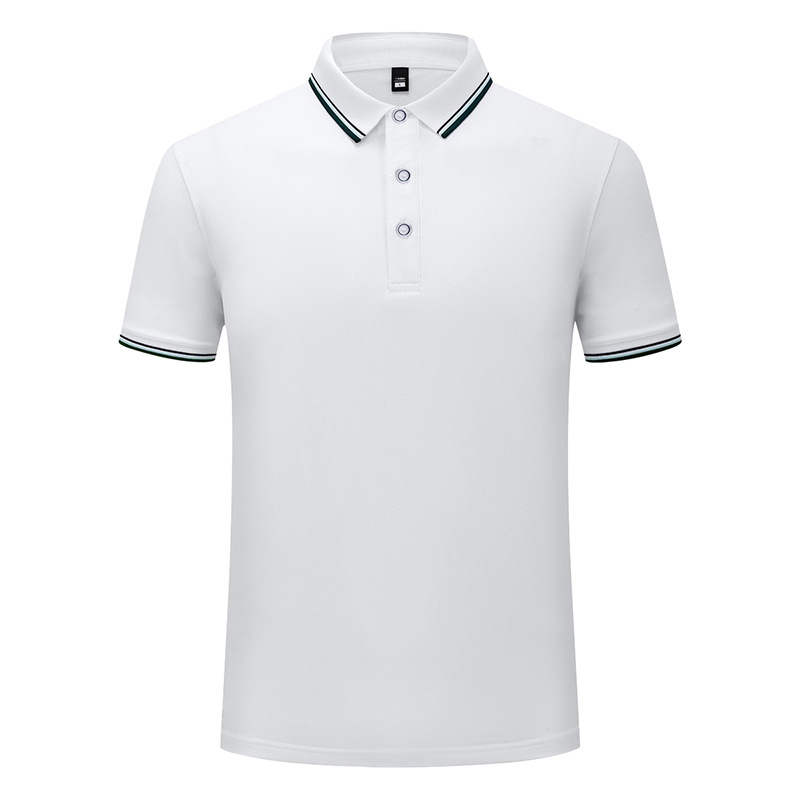 200g 40 unids sensación fresca transpirable no deformación verano solapa manga corta de hielo seda Polo camiseta herramientas impresión personalizada