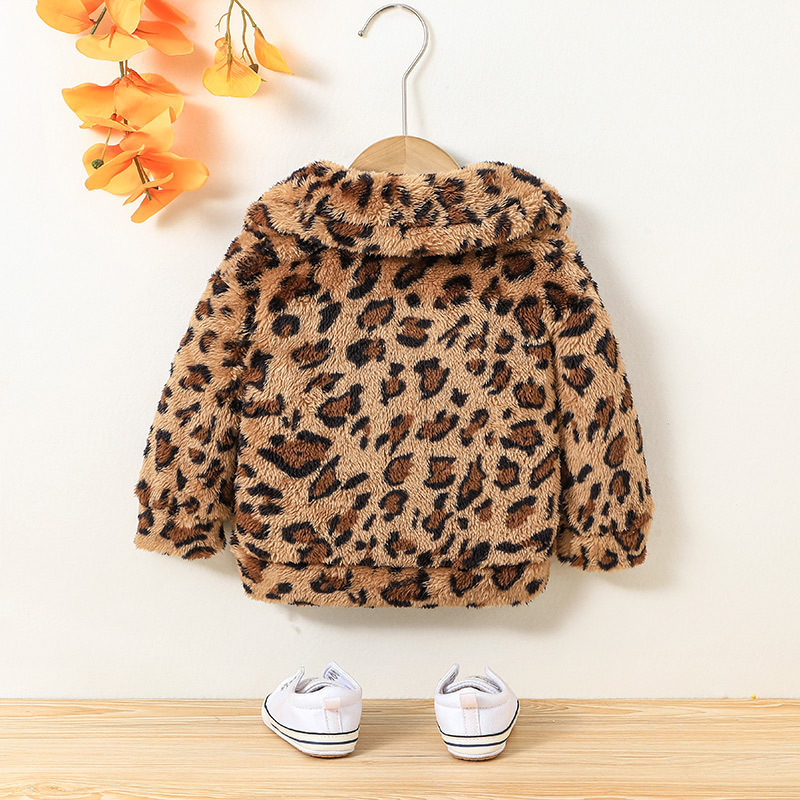 Fashion Leopard Polyester Boys Outerwear display picture 2