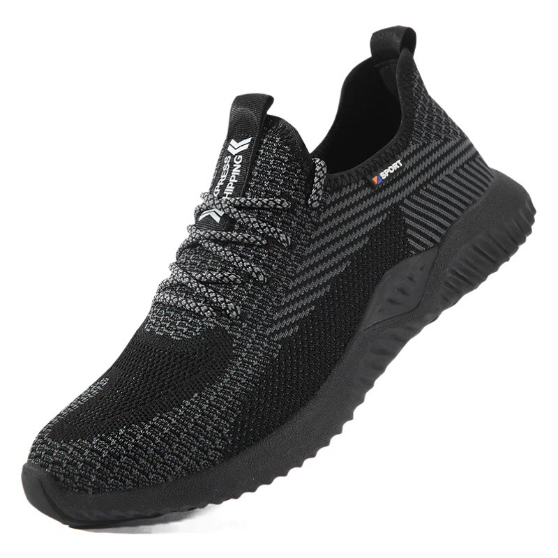 Верх Flyknit с низким верхом защитная обувь для труда дышащая удобная мягкая подошва с защитой от ударов и проколов защитная обувь с завода прямые поставки