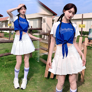 South Korea Women's Team Cheerleading Performance Student Games Opening Ceremony Costume Team Cheerleader Jazz Performance Suit