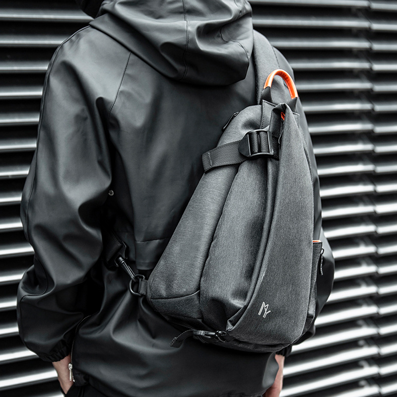 韩版潮流胸包男单肩包大容量斜挎包防泼水牛津布男休闲背包现货