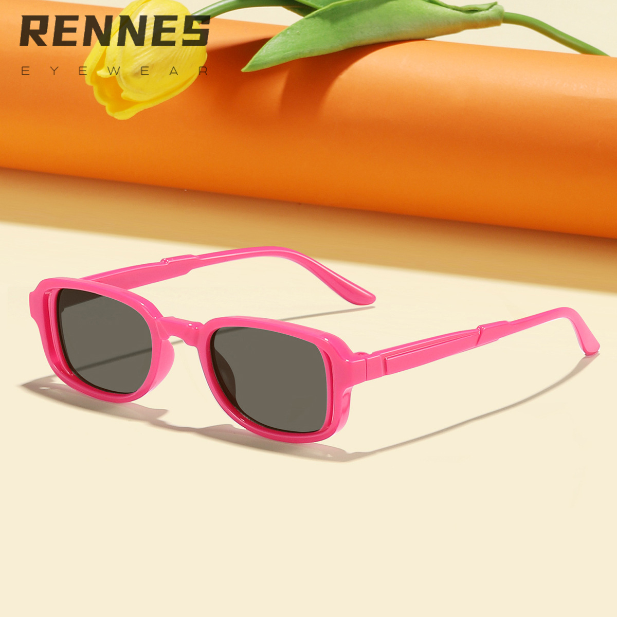 2024 nuevos niños retro pequeño marco rectangular y2g macaron color a juego protección solar gafas de sol al aire libre desgaste esencial