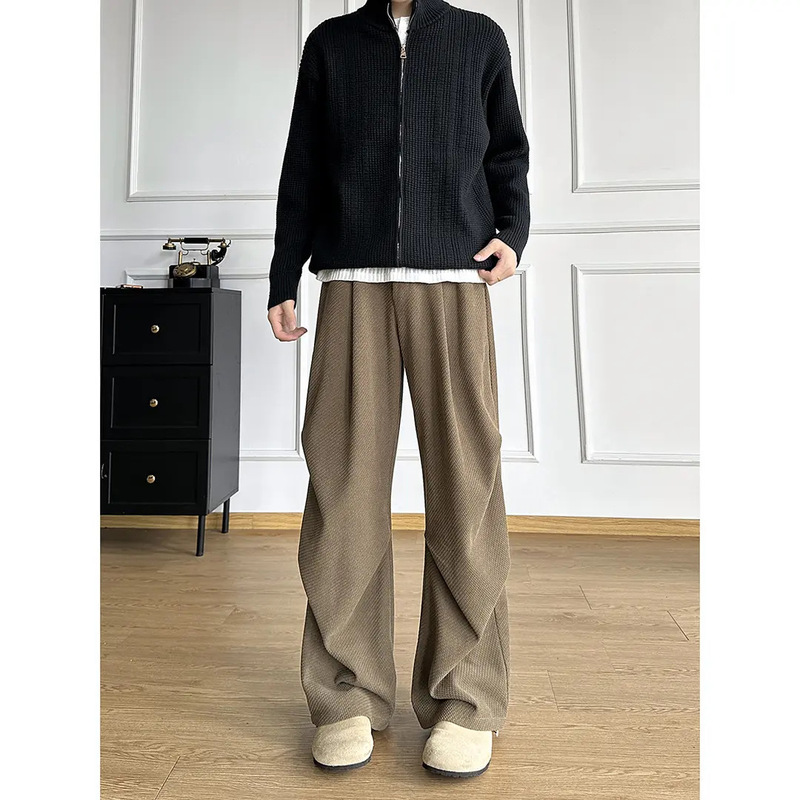 In-stock dropshipping: Autumn and winter Maillard-style wide-leg parachute pants, American retro pleated casual pants, versatile loose-fit trousers In-stock dropshipping: Autumn and winter Maillard-style wide-leg parachute pants, American retro pleated casual pants, versatile loose-fit trousers