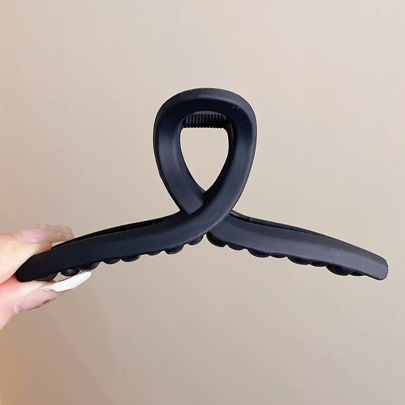 气质珍珠发饰咖色鲨鱼夹清新蝴蝶结抓夹气质优雅发卡百搭头饰发夹|undefined