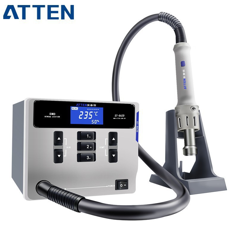 安泰信 ST-862D 智能大功率热风拆焊台恒温数显热风枪 1000W