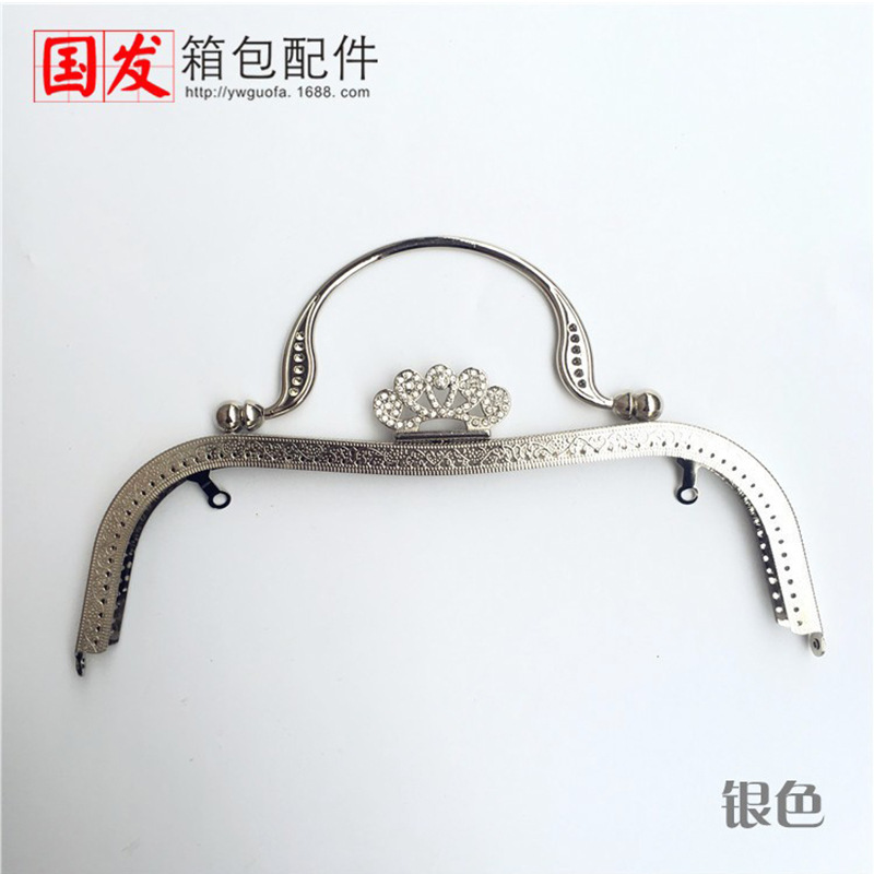 27cm cintura cóncava diamante corona de hoja de arce mano oro plateado oro claro