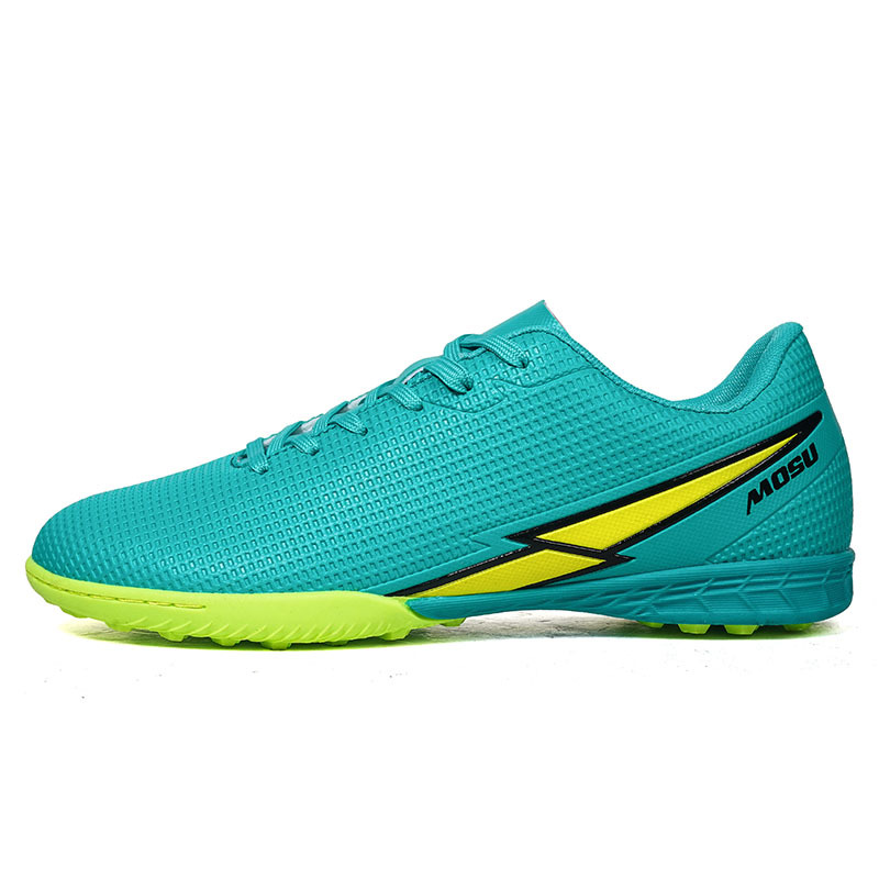 2025 nuevos zapatos de fútbol juveniles de clavos largos transfronterizos para hombres y mujeres fábrica de botas de fútbol