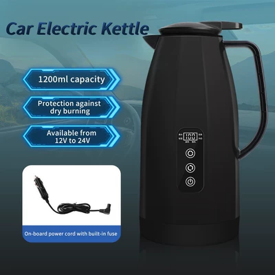 Cross-Border Car Water Kettle Digər kiçik elektrik cihazlar - english-version-1200ml-matte-black-for-car-use