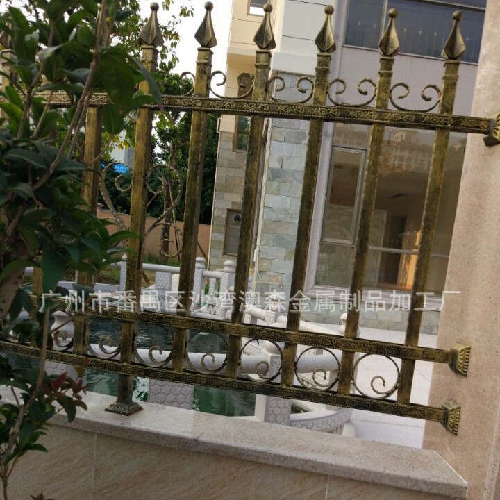 厂家生产小区别墅院墙锌钢铁艺护栏 球墨铸铁铁艺栏杆庭院防护栏