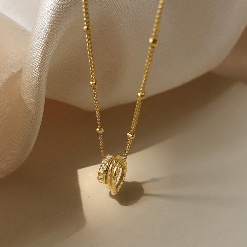 necklace simple clavicle chain fashionable circle copper necklace