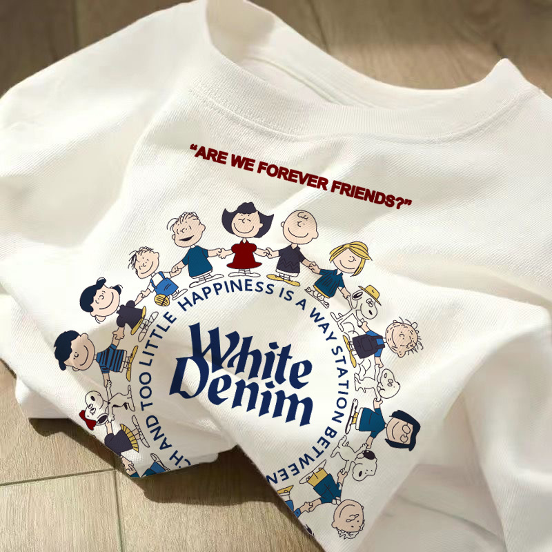 Cherry Maruko de manga corta imprimió la camiseta de manga corta delgada de moda de estilo coreano de moda de las mujeres de la camiseta blanca