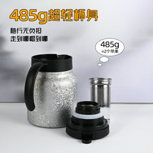 送礼必备钛金轻奢保温壶一键数显大肚焖烧壶带茶隔泡茶壶一件代发