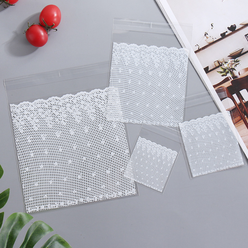 烘焙包装蕾丝雪花自封袋opp日用品礼品自粘袋糖果点心食品包装袋