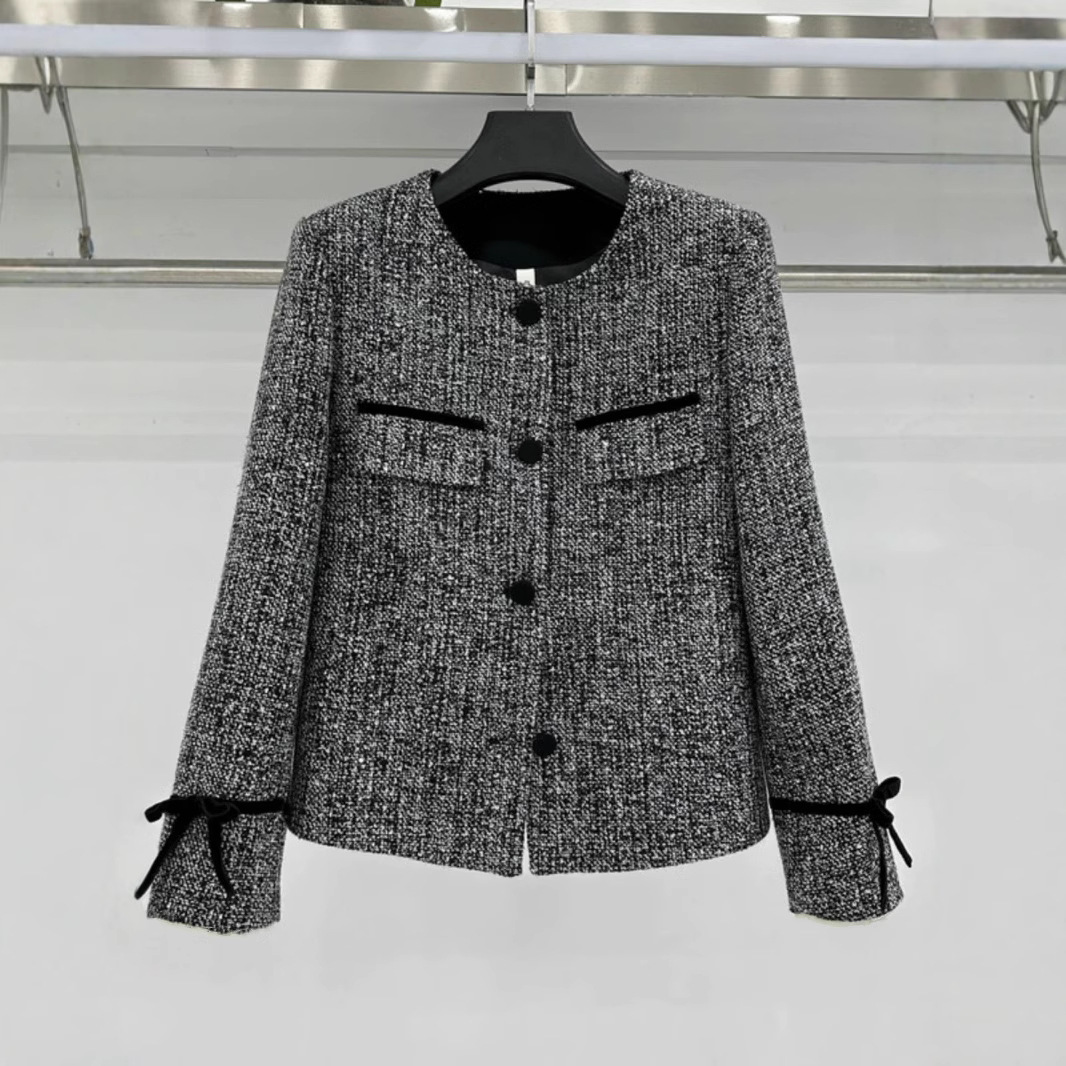 Small fragrant style coat 2025 spring new high-end temperament socialite age-reducing foreign temperament coat tweed women's clothing