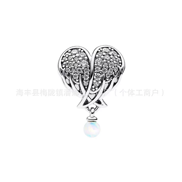 Panjia S925 White Copper Silver-Plated Lucky Cat High Heels Fashion Versatile String Pendant DIY Accessories Beads