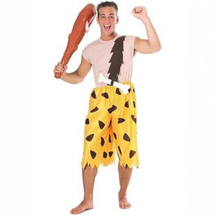 Halloween Cosplay Savage Stage Performance Costume Adult Male Yellow Spotted Savage Cosplay Costume