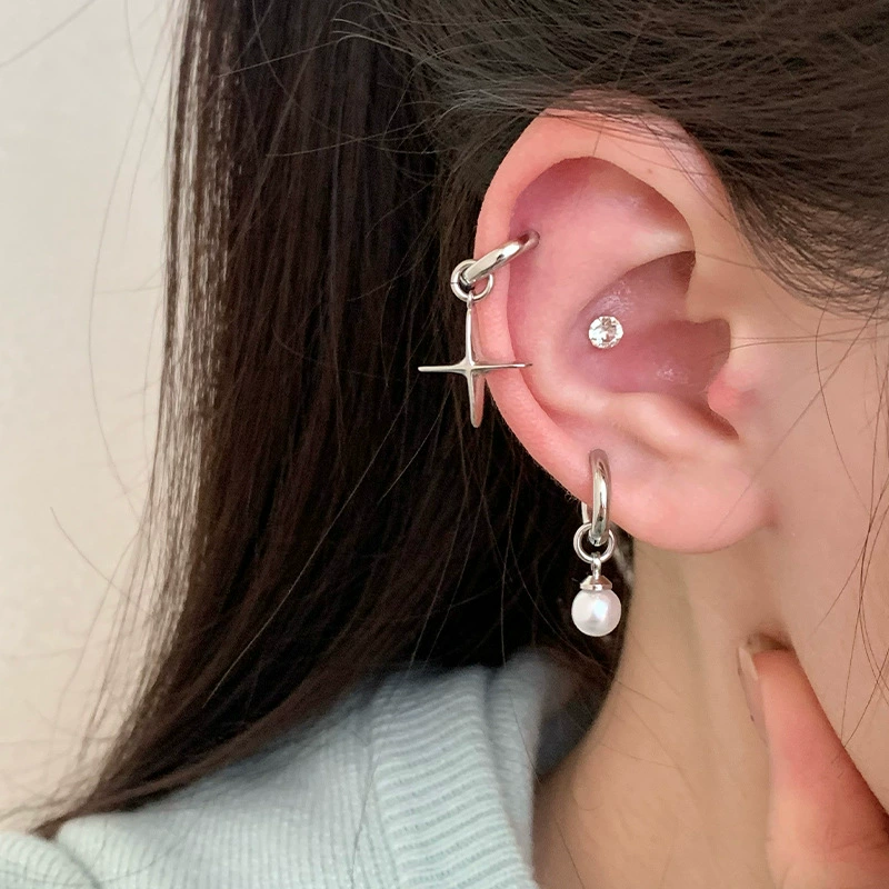 Серьги, асимметричное золотое украшение, высококлассный стиль