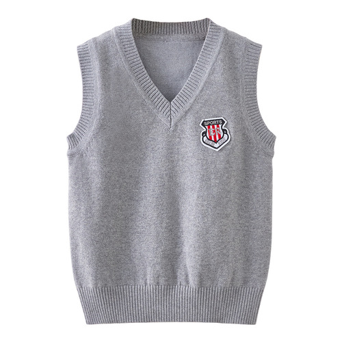 2024 New Medium and Large Boys Sweater Vest Girls Knitted Vest Children Kindergarten Baby Garden Clothes Wholesale