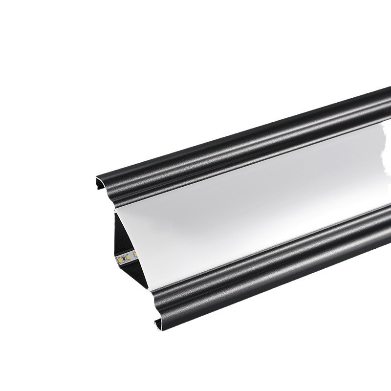 Sin ranurado, sin techo, sin techo, línea de ángulo superior, luz de línea de yeso, luz de línea de yeso, luz de perfil de aluminio con fuente de luz