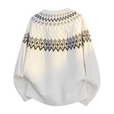 2026秋季青少年运动宽松圆领针织衫腈纶透气厚款罗纹底摆长袖上衣，男装针织衫/毛衣，星座614