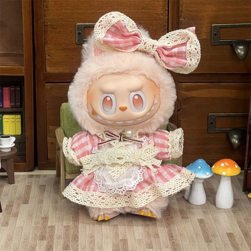 拉布布公仔换装着替衣服labubu一二三代娃衣服裙子背带裤套装超萌|undefined