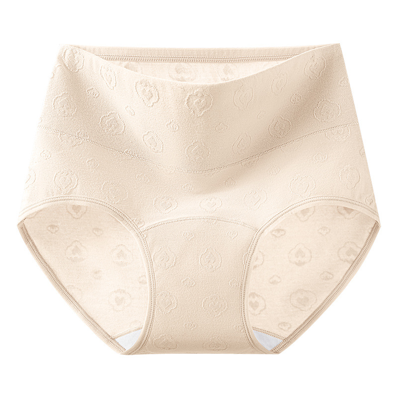 Algodón puro mujer cintura alta gran tamaño algodón puro entrepierna larga algodón puro entrepierna antibacteriano grasa MM madre ropa interior de talla grande refrescante
