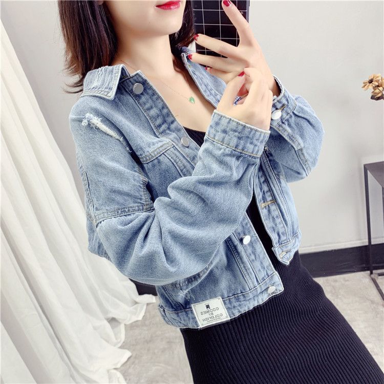 牛仔外套女春秋百搭秋天女装牛仔衣显瘦网红女士短款上衣秋季