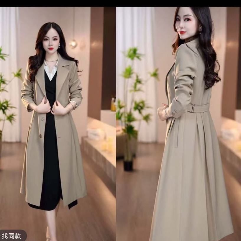 Fashionable Age-Reducing Trench Coat Jacket 2025 Autumn New High-End Slimming Elegant Light Luxury Versatile Stylish Women's Clothing