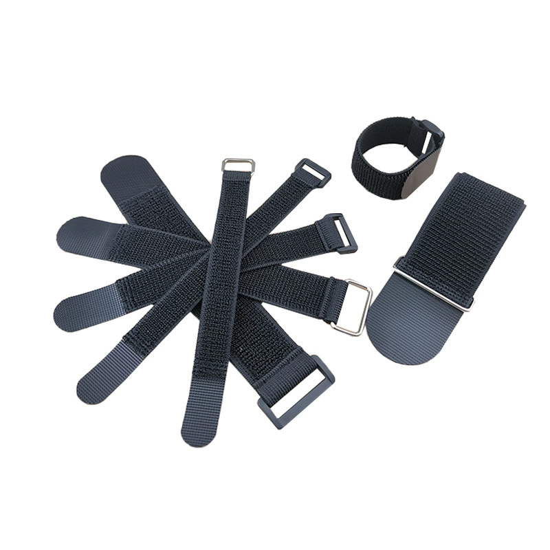 Elastic self-adhesive belt with velcro, cable ties, clips included