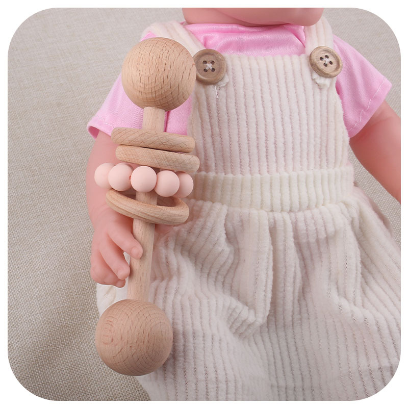 Nuevo bebé suministros bebé DIY cuentas de silicona mordedor niños Beech dientes moler palo AliExpress Juguetes