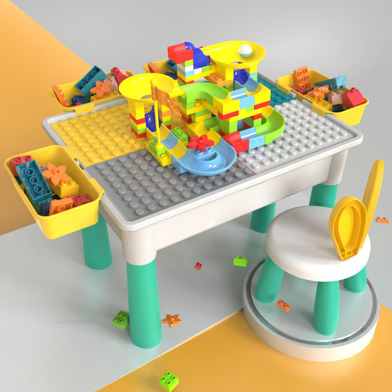 Oreo de conejo multifuncional gran partícula mesa de bloques de construcción gran partícula ensamblaje puzzle juguetes infantiles aprendizaje multifuncional bebé