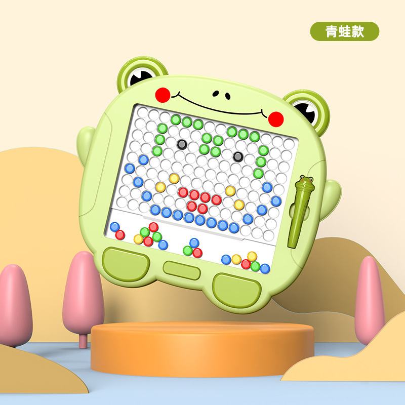 Venta caliente de los niños pequeño pato amarillo animal pluma magnética tablero de dibujo juguetes educativos concentración pensamiento iluminación rompecabezas magnético