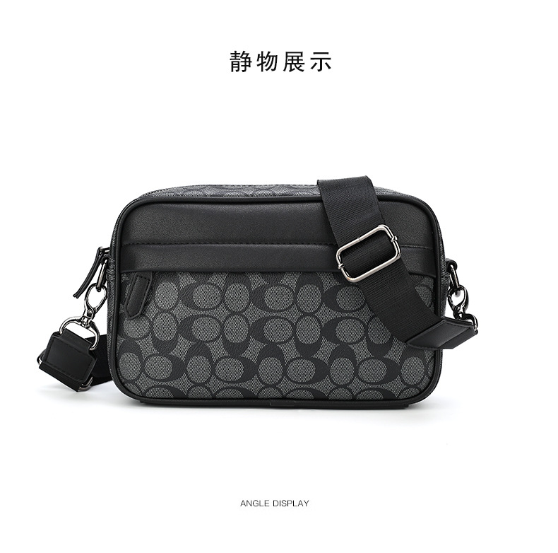 Bolso bandolera para hombre 2025 nuevo bolso versátil de moda bolso de viaje a cuadros bolso de hombro casual de moda para hombre venta al por mayor transfronteriza.