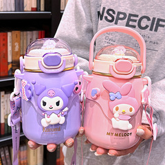 三麗鷗庫洛米保溫杯316不鏽鋼吸管杯女生可愛學生大肚杯新款水杯